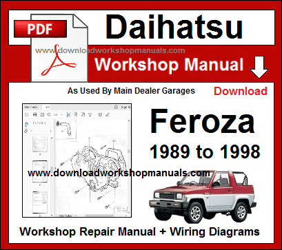 Daihatsu Feroza Service Repair Workshop Manual
